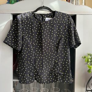 Vintage 80s Polka Dot Blouse